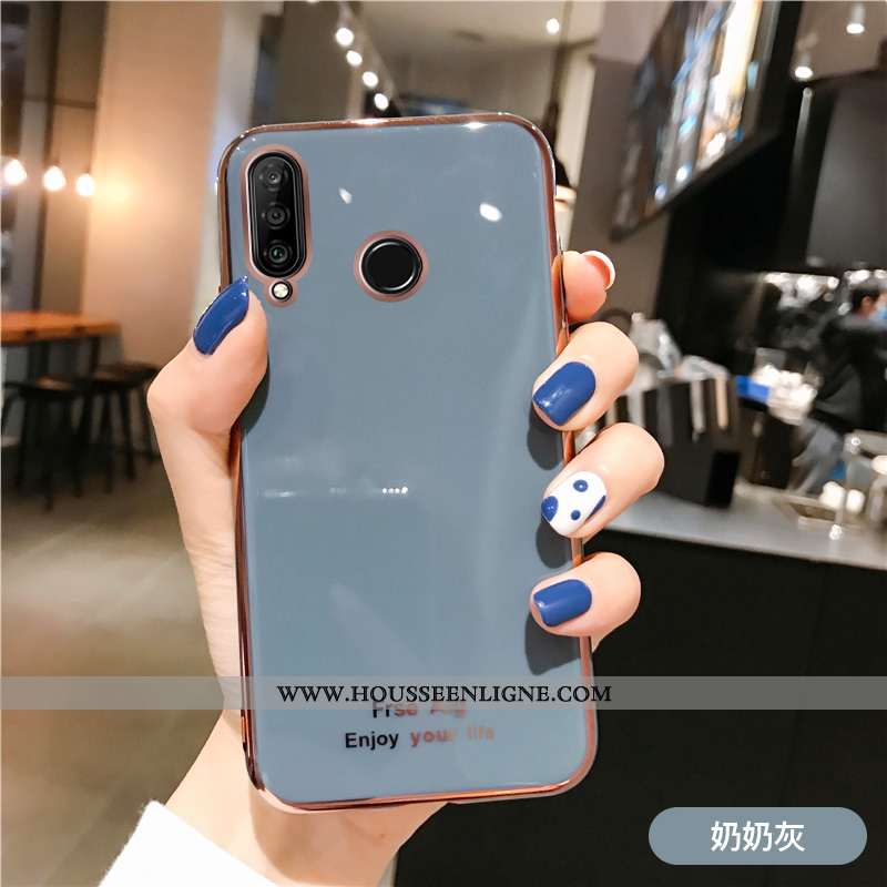Étui Huawei P30 Lite Fluide Doux Silicone Net Rouge Téléphone Portable Vert Tout Compris Incassable 