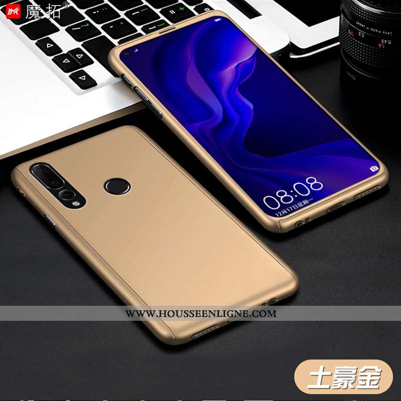Étui Huawei P30 Lite Protection Délavé En Daim Coque Personnalité Or Tout Compris Incassable Doré