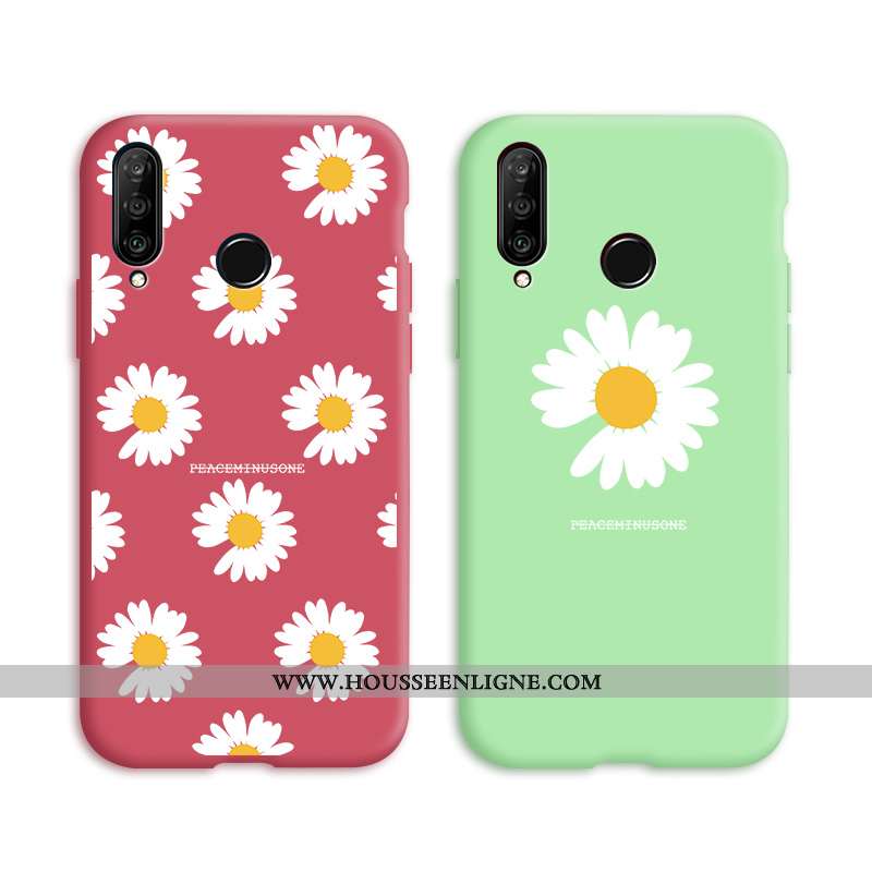 Étui Huawei P30 Lite Protection Personnalité Dragon Mode Net Rouge Amoureux Silicone