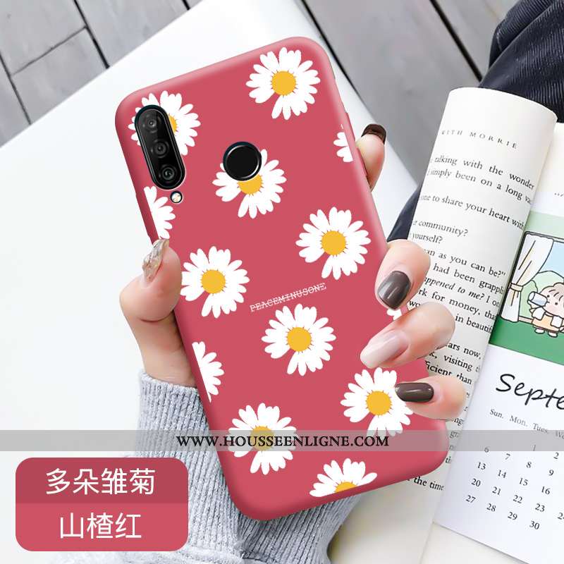 Étui Huawei P30 Lite Protection Personnalité Dragon Mode Net Rouge Amoureux Silicone