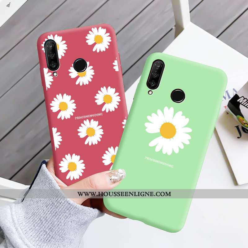 Étui Huawei P30 Lite Protection Personnalité Dragon Mode Net Rouge Amoureux Silicone