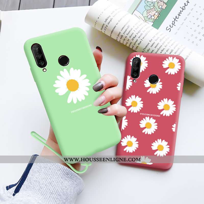 Étui Huawei P30 Lite Protection Personnalité Dragon Mode Net Rouge Amoureux Silicone