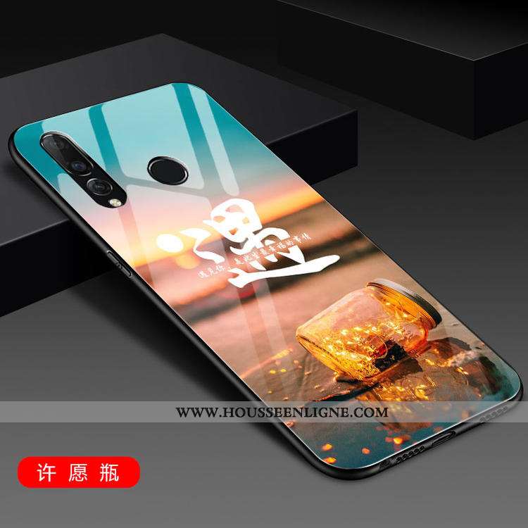 Étui Huawei P30 Lite Silicone Verre Rose Nouveau Personnalité Jeunesse Coque