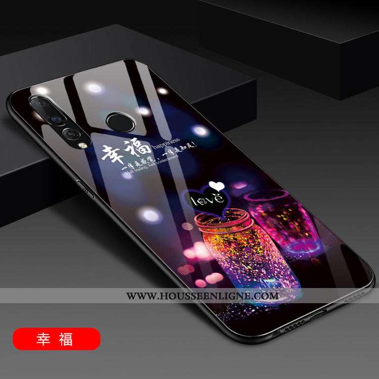 Étui Huawei P30 Lite Silicone Verre Rose Nouveau Personnalité Jeunesse Coque