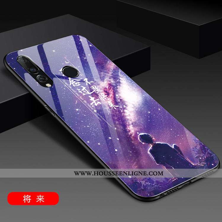 Étui Huawei P30 Lite Silicone Verre Rose Nouveau Personnalité Jeunesse Coque