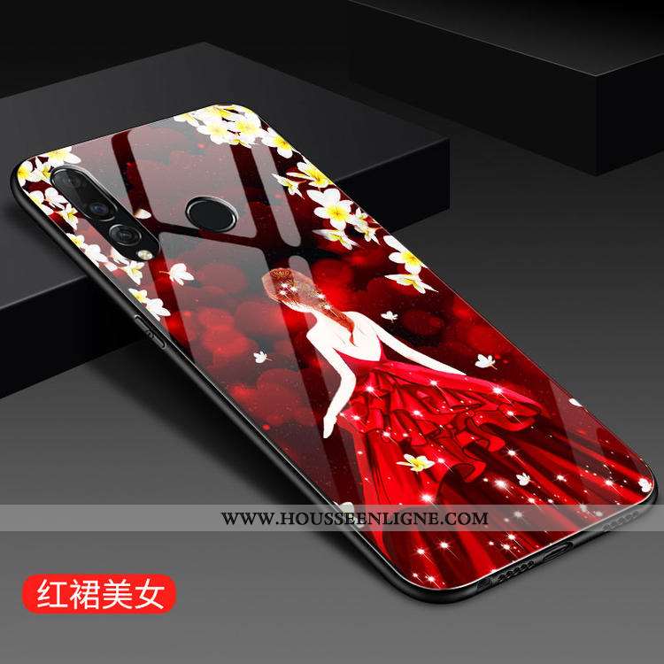 Étui Huawei P30 Lite Silicone Verre Rose Nouveau Personnalité Jeunesse Coque
