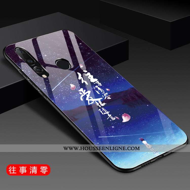 Étui Huawei P30 Lite Silicone Verre Rose Nouveau Personnalité Jeunesse Coque