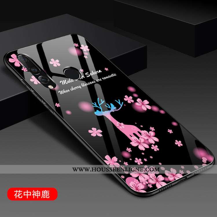 Étui Huawei P30 Lite Silicone Verre Rose Nouveau Personnalité Jeunesse Coque