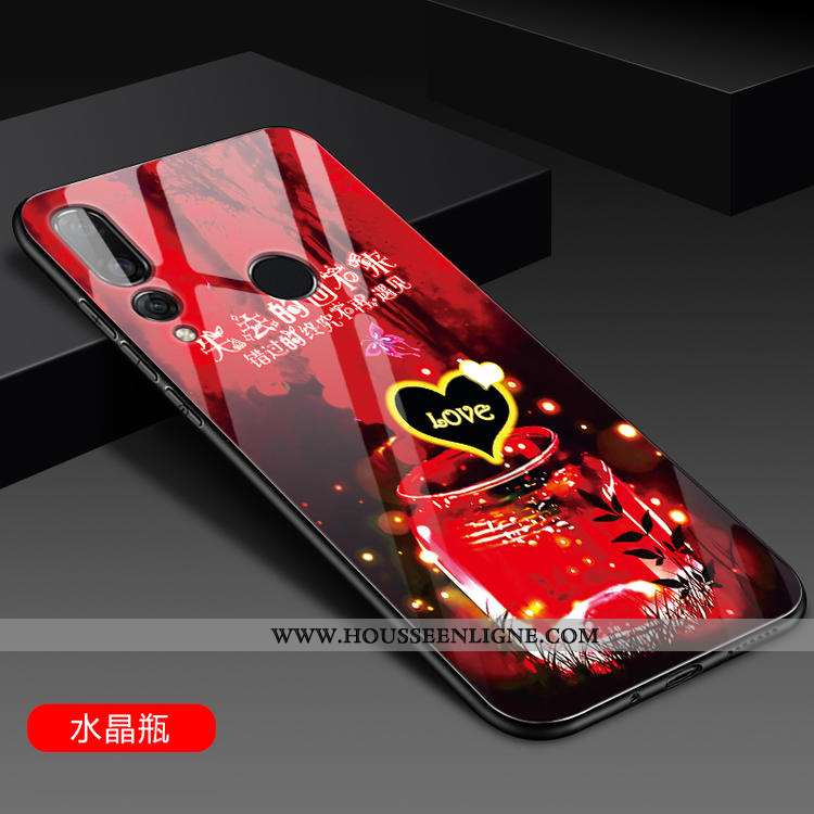 Étui Huawei P30 Lite Silicone Verre Rose Nouveau Personnalité Jeunesse Coque