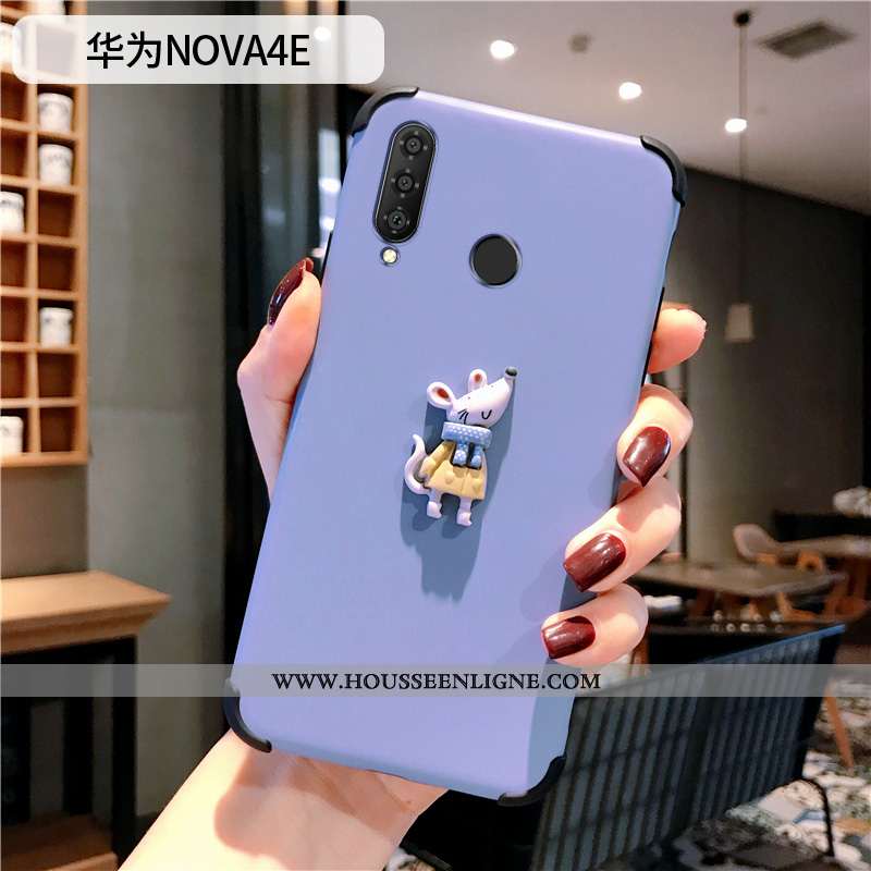Étui Huawei P30 Lite Xl Charmant Silicone Bleu Dessin Animé Amoureux Frais Créatif