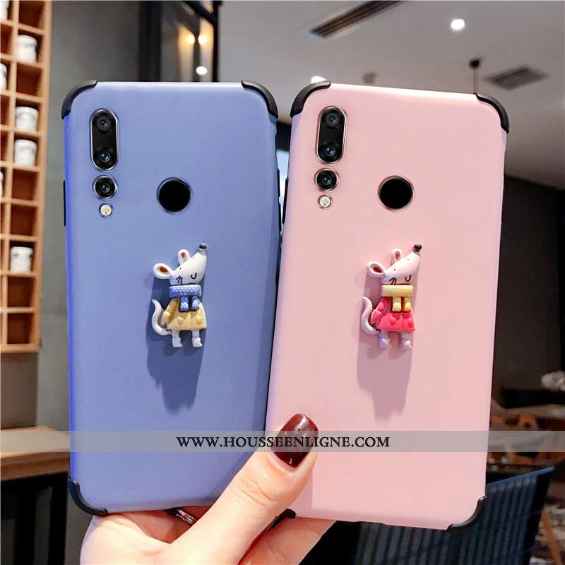 Étui Huawei P30 Lite Xl Charmant Silicone Bleu Dessin Animé Amoureux Frais Créatif