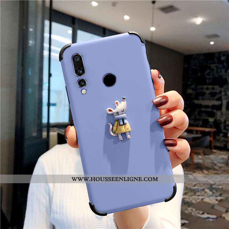 Étui Huawei P30 Lite Xl Charmant Silicone Bleu Dessin Animé Amoureux Frais Créatif