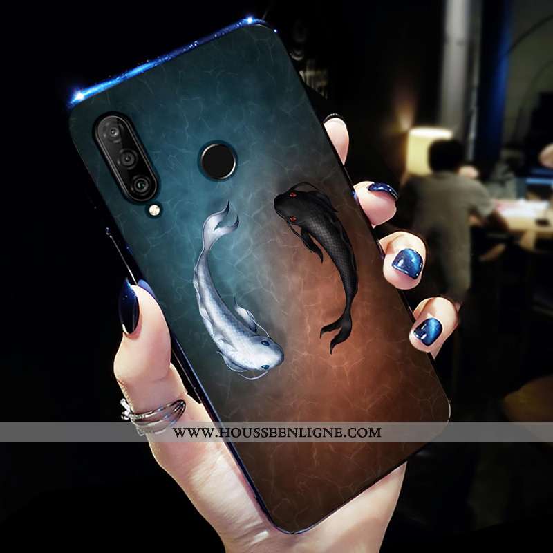 Étui Huawei P30 Lite Xl Créatif Tendance Tout Compris Légères Incassable Net Rouge Verte