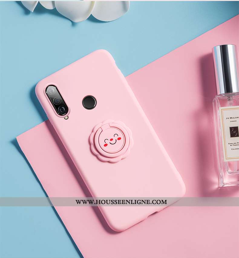 Étui Huawei P30 Lite Xl Protection Personnalité Fleur Fluide Doux Amoureux Support Verte