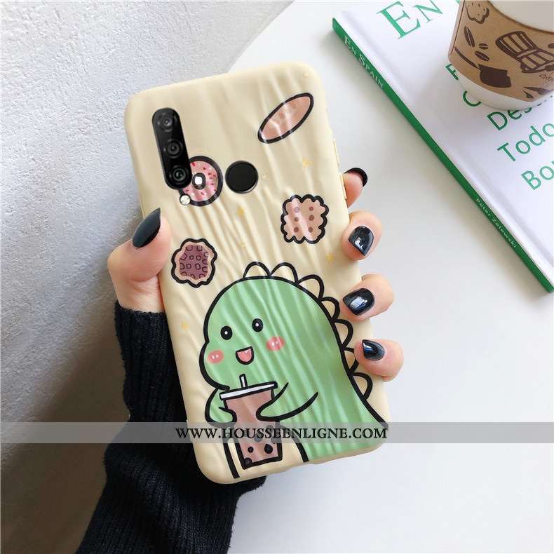 Étui Huawei P30 Lite Xl Protection Personnalité Mode Fluide Doux Une Agrafe Anneau Noir