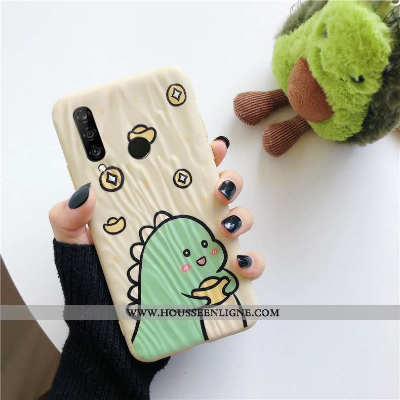 Étui Huawei P30 Lite Xl Protection Personnalité Mode Fluide Doux Une Agrafe Anneau Noir