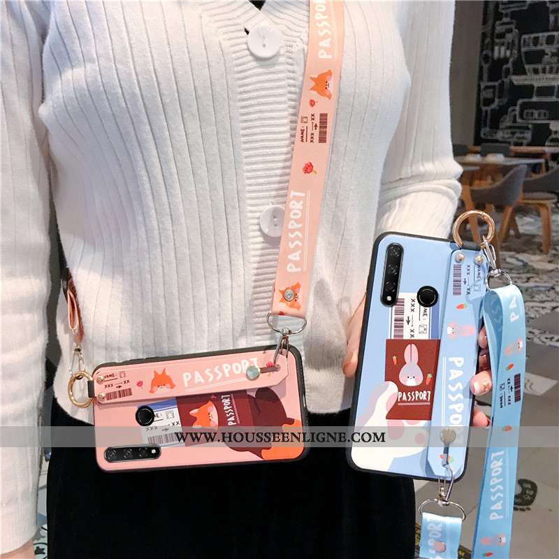 Étui Huawei P30 Lite Xl Silicone Protection Délavé En Daim Coque Tout Compris Créatif Ornements Susp