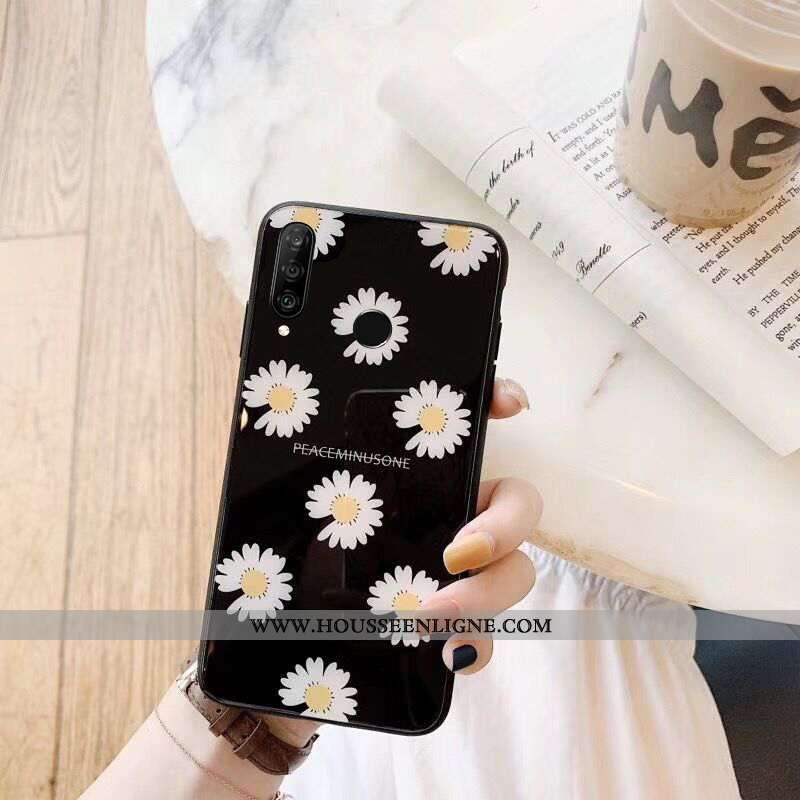Étui Huawei P30 Lite Xl Verre Silicone Tout Compris Noir Téléphone Portable Net Rouge