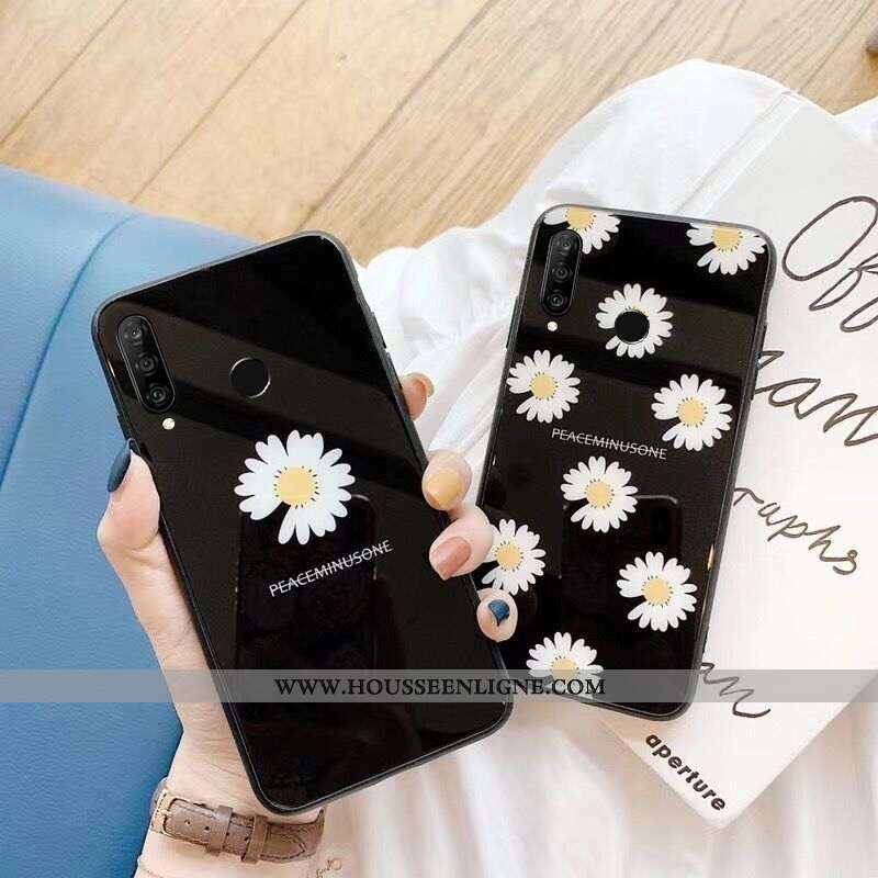Étui Huawei P30 Lite Xl Verre Silicone Tout Compris Noir Téléphone Portable Net Rouge