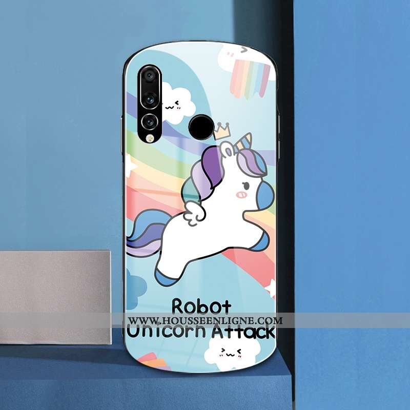 Étui Huawei P30 Lite Xl Verre Silicone Tout Compris Rond Amoureux Arc En Ciel Protection Rose
