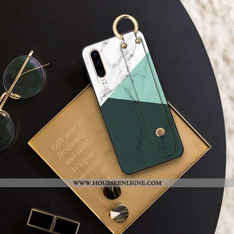Étui Huawei P30 Ornements Suspendus Personnalité Vert Téléphone Portable Coque Cou Suspendu Verte