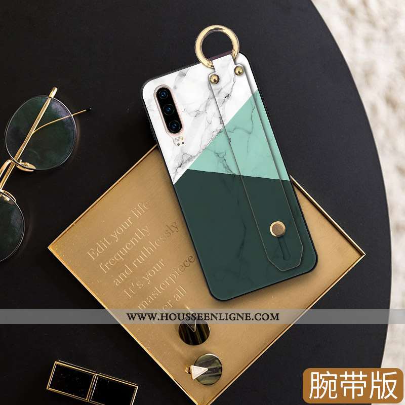 Étui Huawei P30 Ornements Suspendus Personnalité Vert Téléphone Portable Coque Cou Suspendu Verte