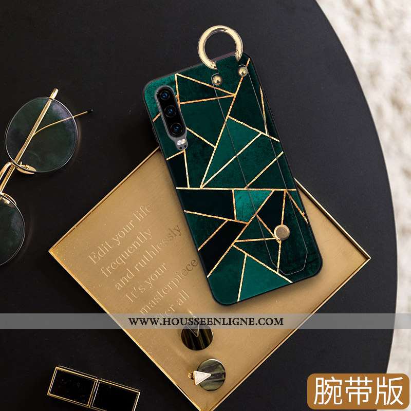 Étui Huawei P30 Ornements Suspendus Personnalité Vert Téléphone Portable Coque Cou Suspendu Verte