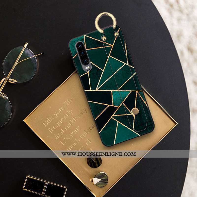 Étui Huawei P30 Ornements Suspendus Personnalité Vert Téléphone Portable Coque Cou Suspendu Verte