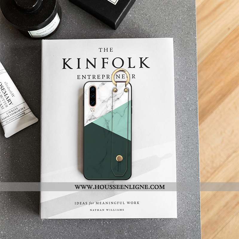 Étui Huawei P30 Ornements Suspendus Personnalité Vert Téléphone Portable Coque Cou Suspendu Verte
