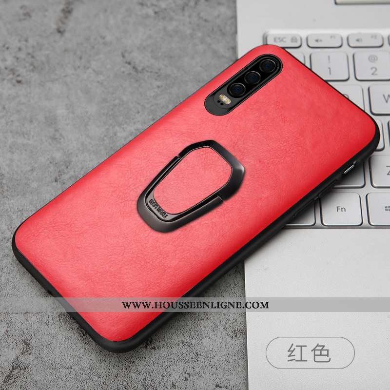 Étui Huawei P30 Personnalité Créatif Magnétisme Incassable Qualité Bovins Coque Marron