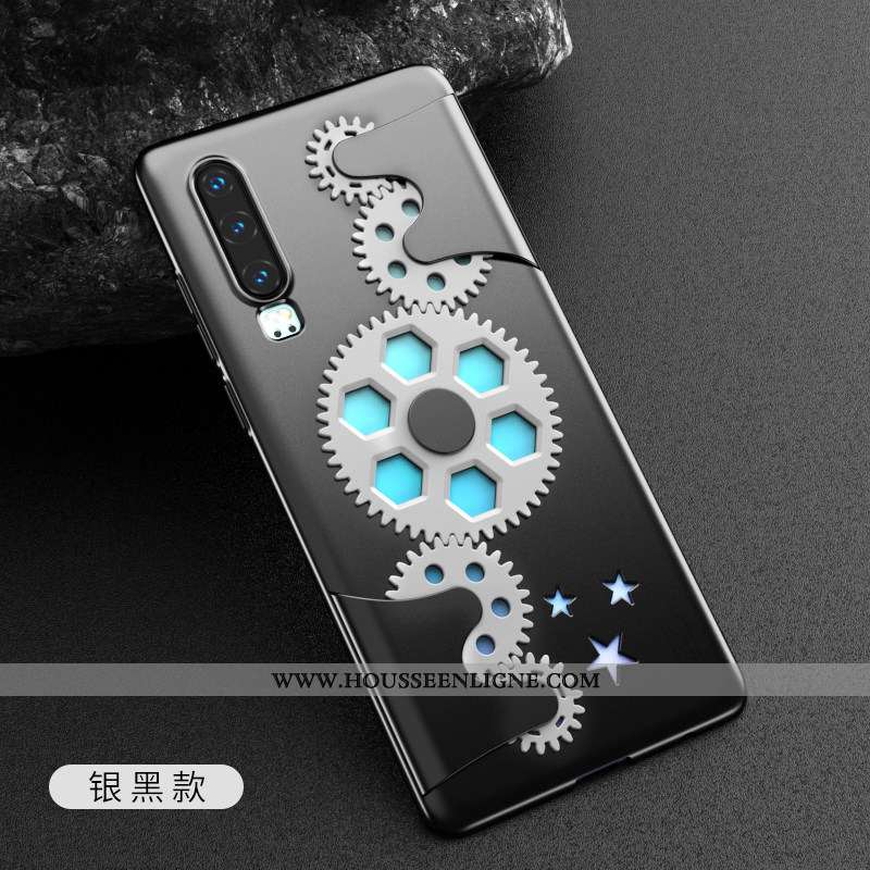 Étui Huawei P30 Personnalité Créatif Protection Machines Noir Ultra Coque