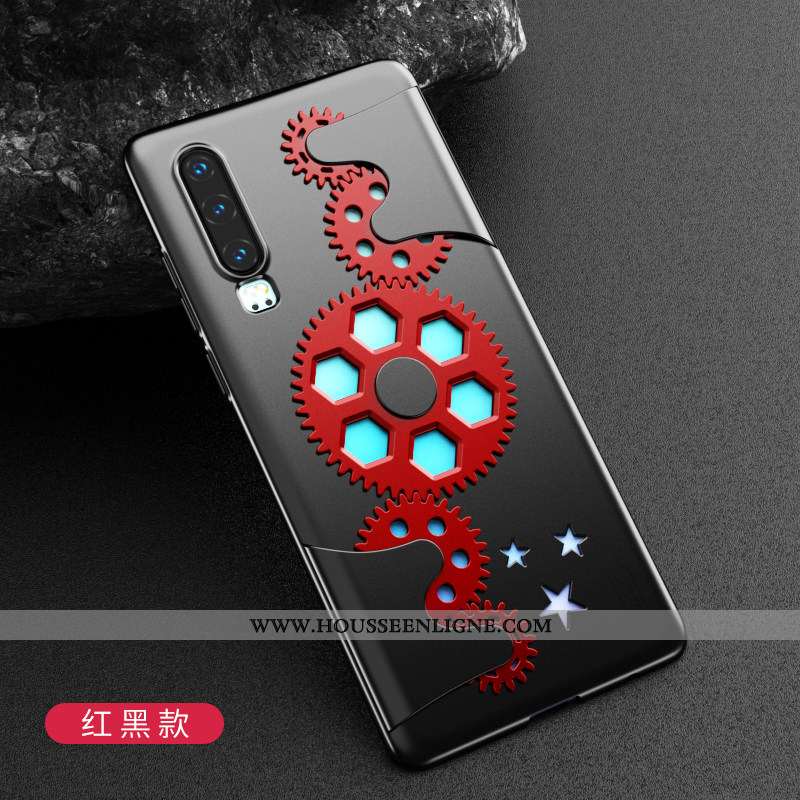 Étui Huawei P30 Personnalité Créatif Protection Machines Noir Ultra Coque