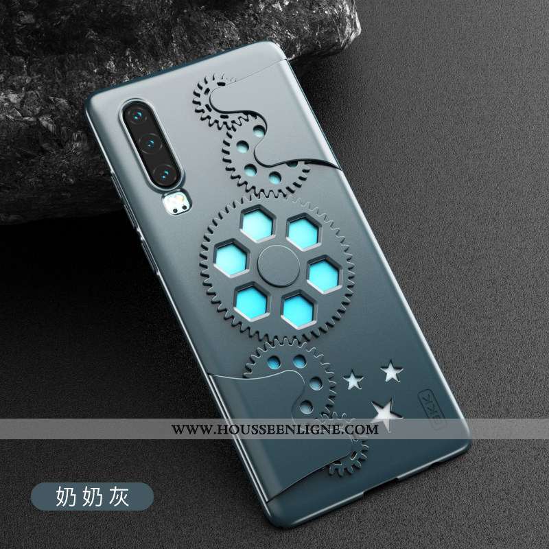 Étui Huawei P30 Personnalité Créatif Protection Machines Noir Ultra Coque