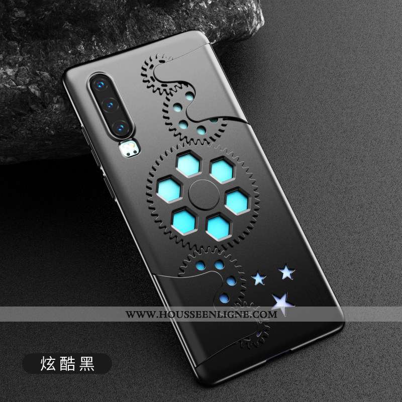 Étui Huawei P30 Personnalité Créatif Protection Machines Noir Ultra Coque
