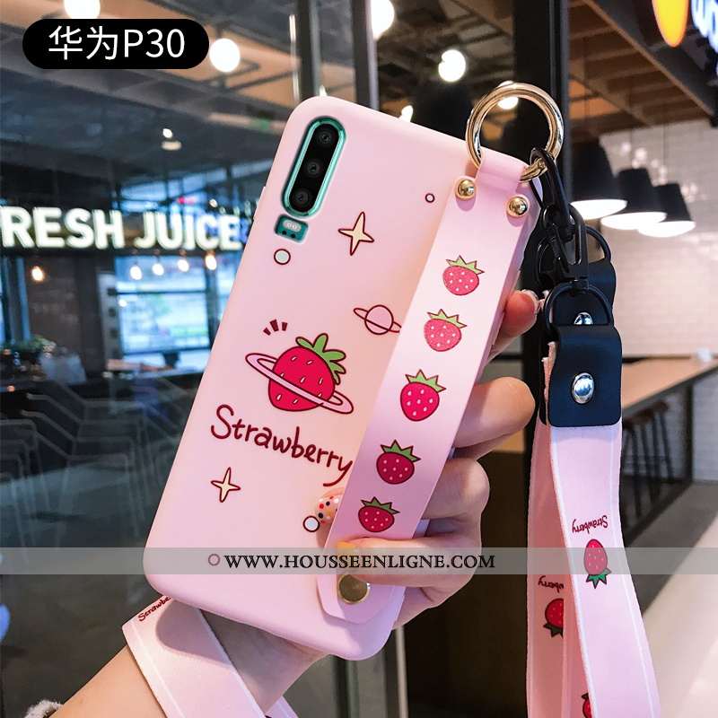 Étui Huawei P30 Personnalité Créatif Rouge Téléphone Portable Cou Suspendu Incassable