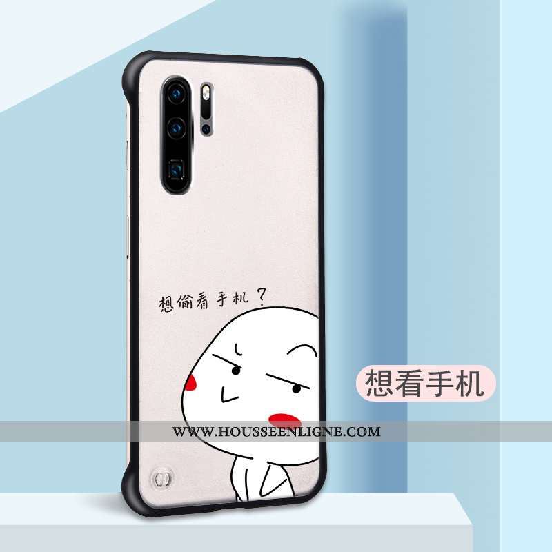 Étui Huawei P30 Pro Légère Délavé En Daim Légères Coque Incassable Dessin Animé Personnalité Beige
