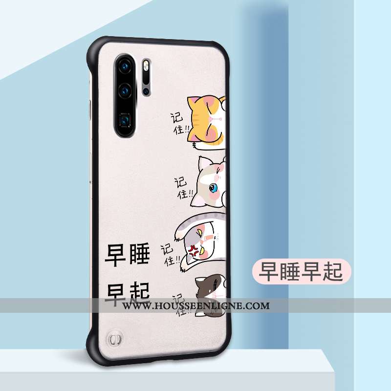 Étui Huawei P30 Pro Légère Délavé En Daim Légères Coque Incassable Dessin Animé Personnalité Beige