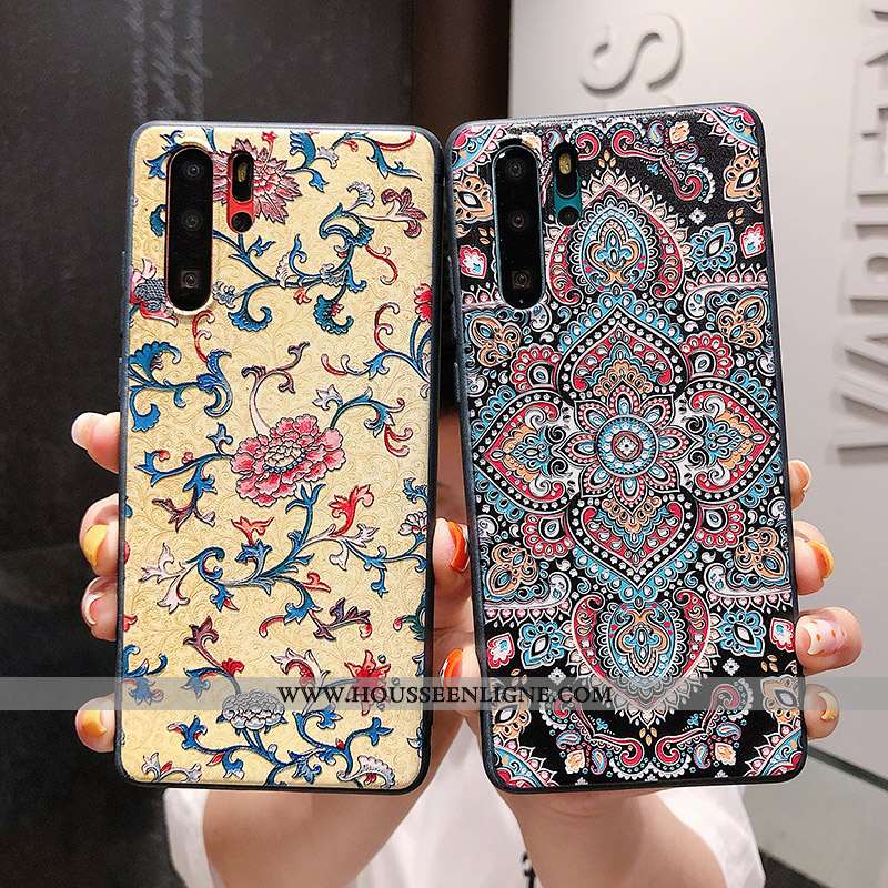 Étui Huawei P30 Pro Personnalité Créatif Légère Anneau Coque Légères Silicone Beige