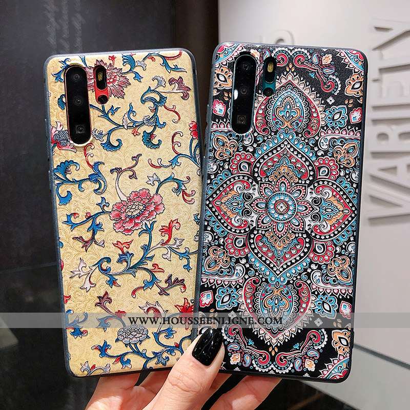 Étui Huawei P30 Pro Personnalité Créatif Légère Anneau Coque Légères Silicone Beige