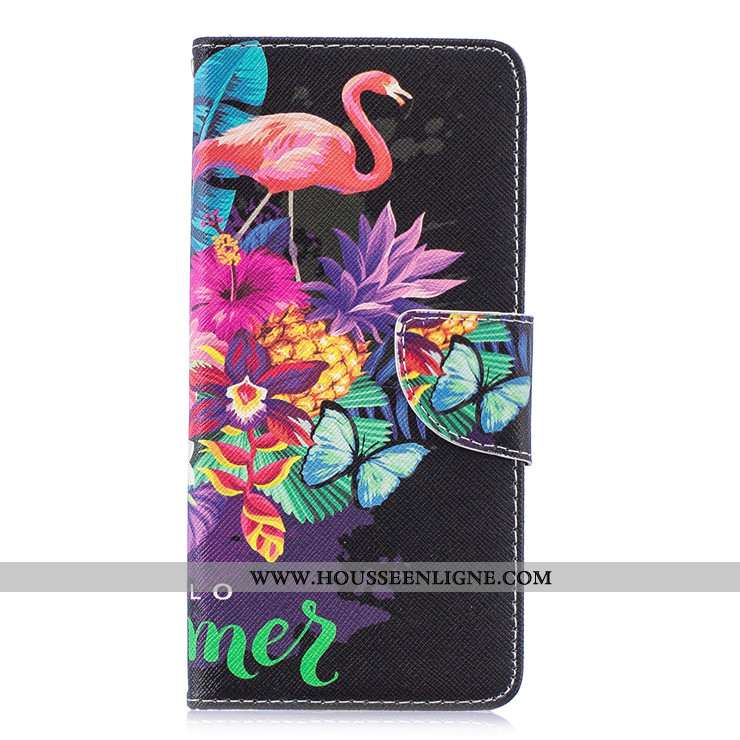 Étui Huawei P30 Pro Protection Dessin Animé Coque Tout Compris Cuir Téléphone Portable Noir