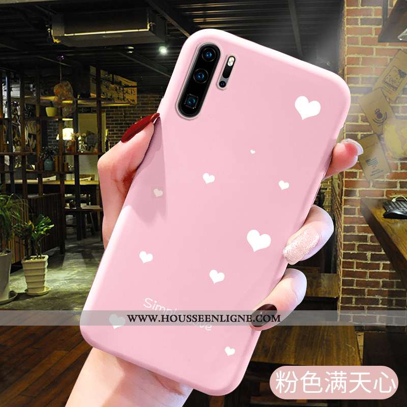Étui Huawei P30 Pro Silicone Protection Bleu Téléphone Portable Fluide Doux Charmant Tendance