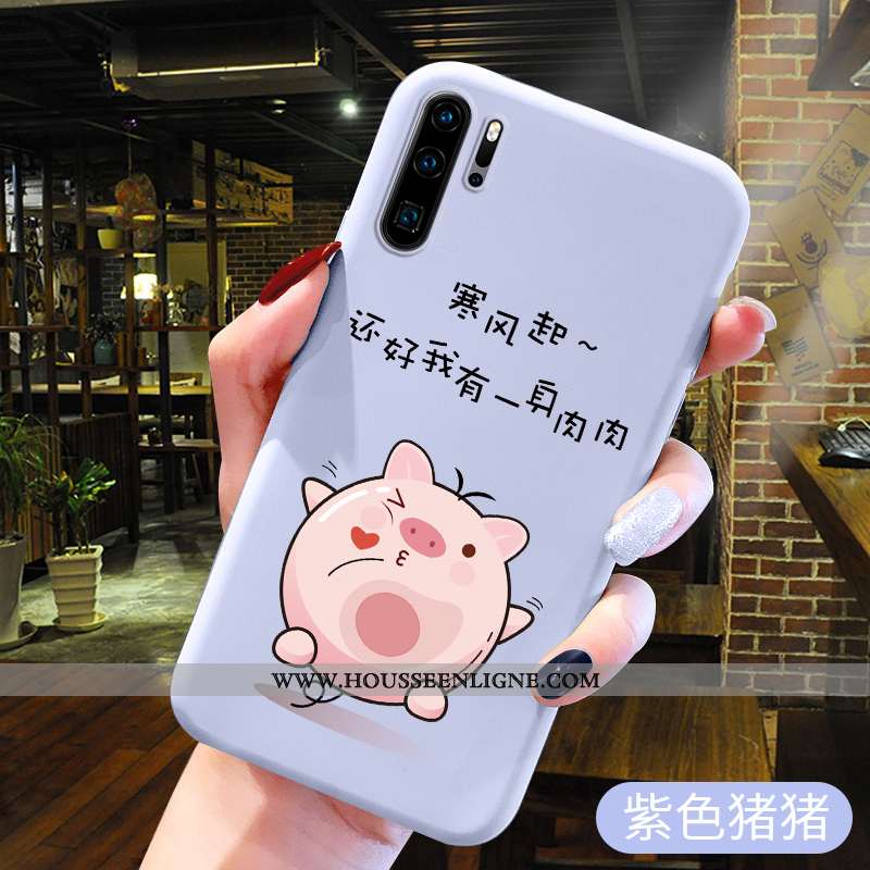Étui Huawei P30 Pro Silicone Protection Bleu Téléphone Portable Fluide Doux Charmant Tendance