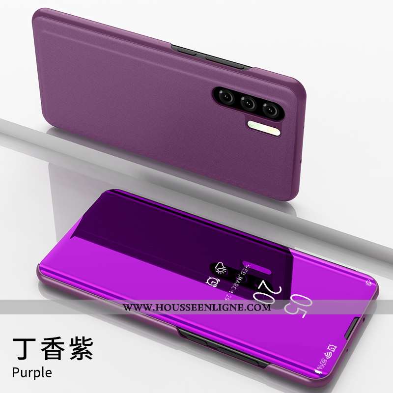 Étui Huawei P30 Pro Tendance Cuir Incassable Protection Coque Argent