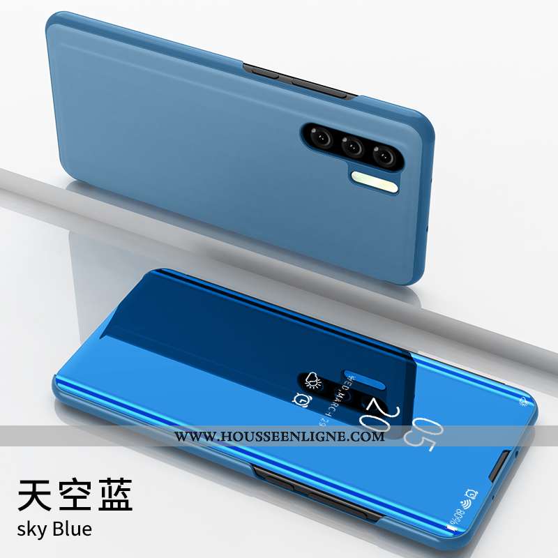Étui Huawei P30 Pro Tendance Cuir Incassable Protection Coque Argent