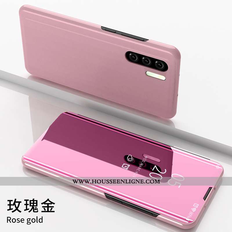Étui Huawei P30 Pro Tendance Cuir Incassable Protection Coque Argent