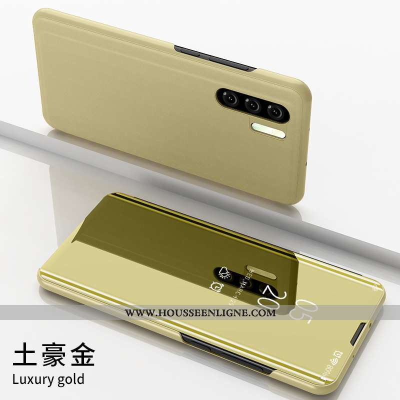 Étui Huawei P30 Pro Tendance Cuir Incassable Protection Coque Argent