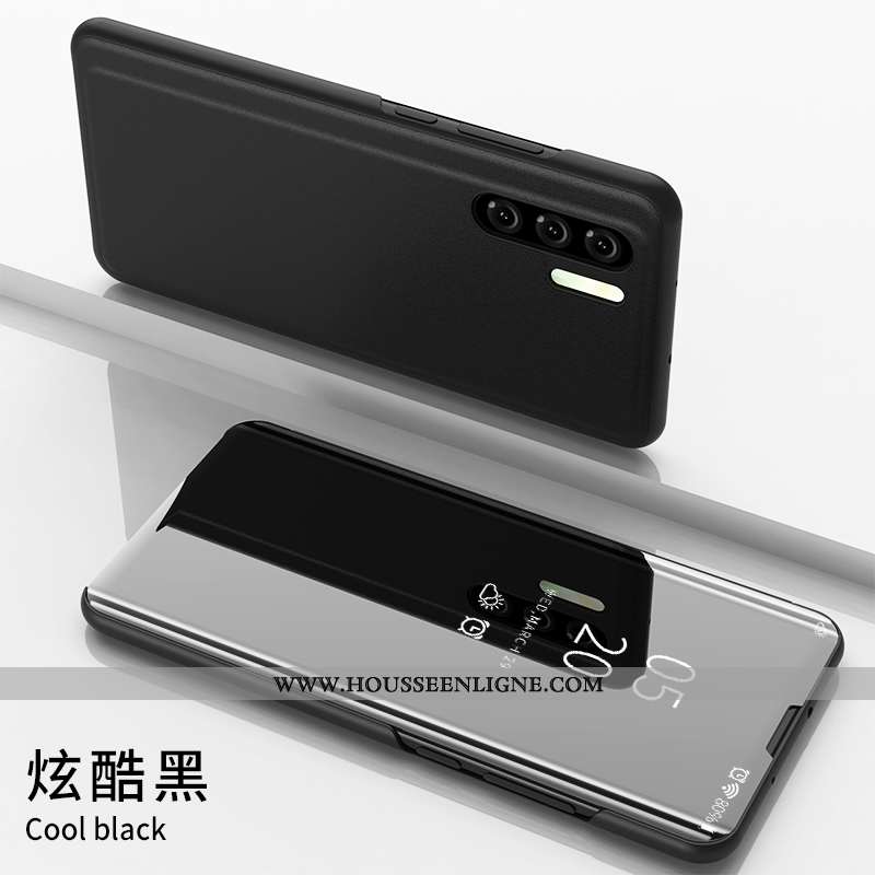 Étui Huawei P30 Pro Tendance Cuir Incassable Protection Coque Argent