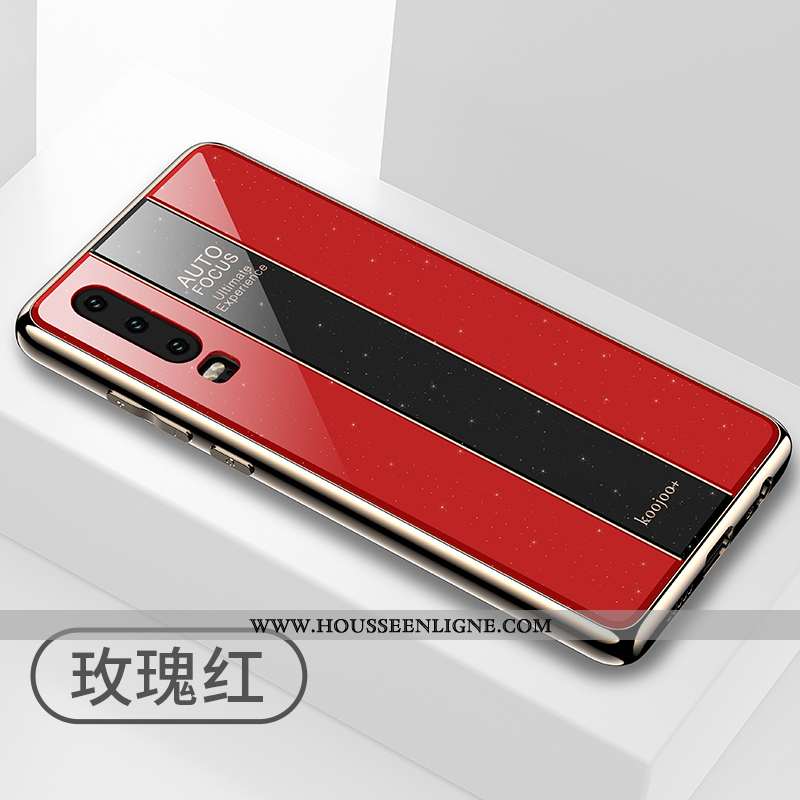 Étui Huawei P30 Protection Fluide Doux Coque Téléphone Portable Incassable Miroir Tout Compris Blanc