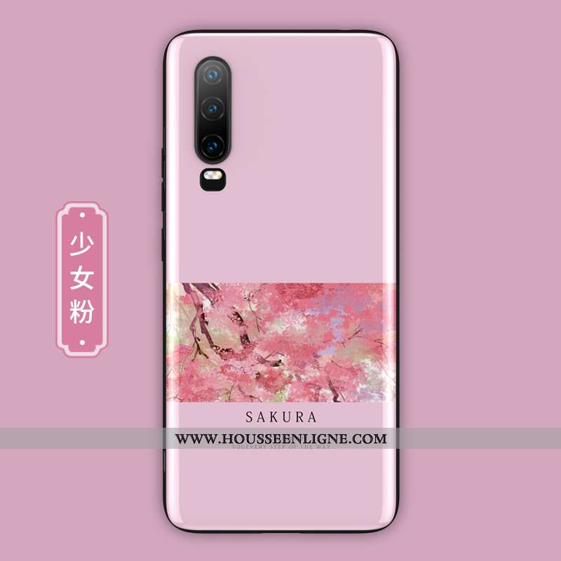 Étui Huawei P30 Protection Verre Style Chinois Tout Compris Net Rouge Ultra Téléphone Portable Verte