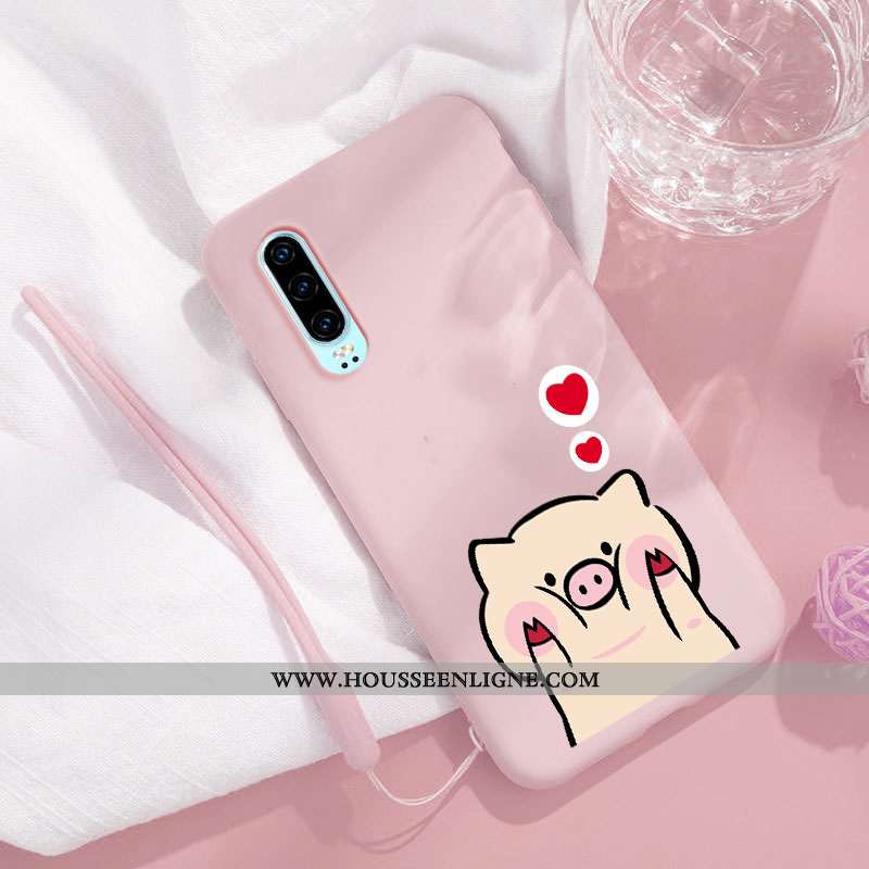 Étui Huawei P30 Tendance Légère Coque Personnalité Mode Petit Téléphone Portable Rouge